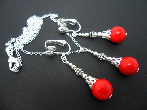 Set collana orecchini clip - a,