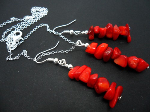 Bel set collana orecchini - un,