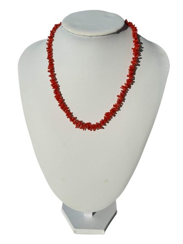 Collana corallo rosso chips - collana,