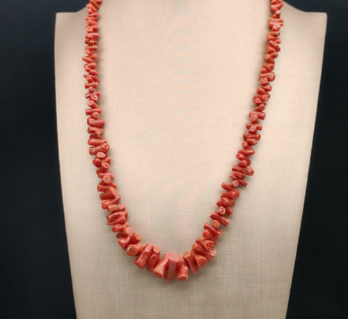Collana donna corallo - rosso, di