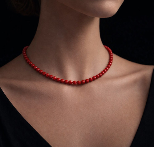 Collana corallo rosso - collana, naturale