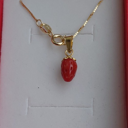Collana ciondolo fragola - collana,