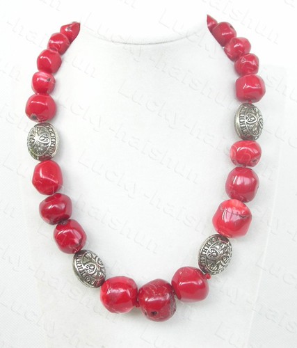Collana perle corallo - collana, rosso