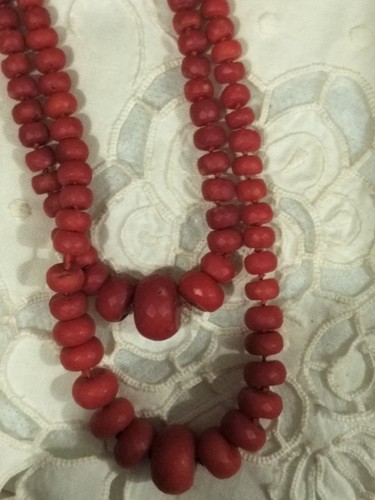 Collana corallo rosso doppio