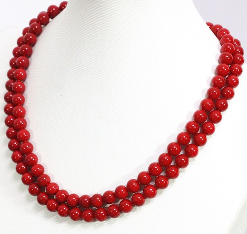 Collana perle tonde gemme