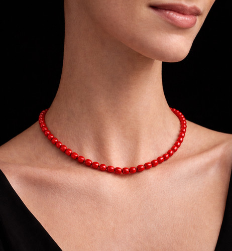 Collana perle corallo - di,