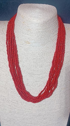 Collana microperle corallo