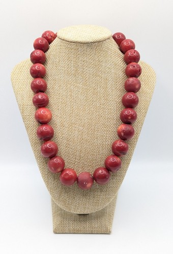 Corallo rosso naturale - , collana