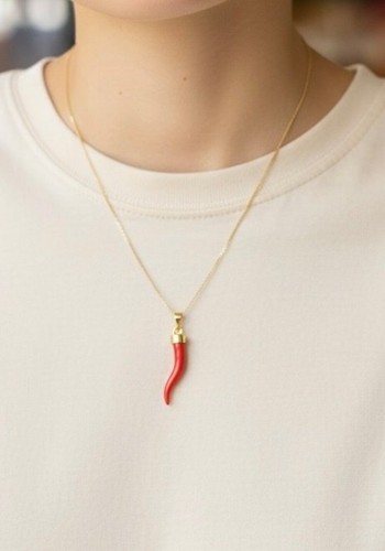 Collana pendente cornetto - pendente,