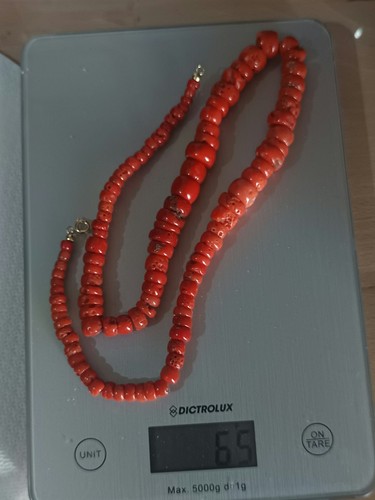 Collana corallo rosso naturale - corallo,