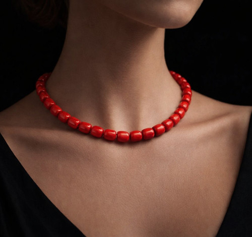 Collana perle tamburo - di,