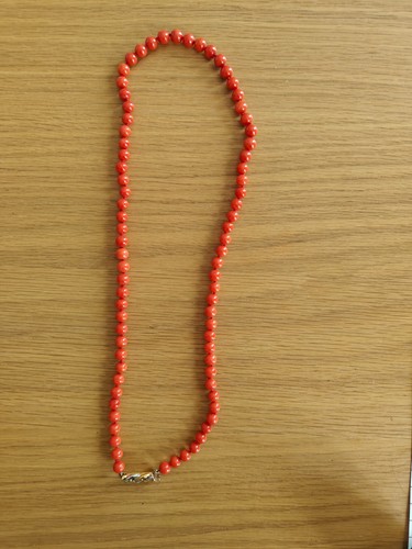 Collana corallo rosso lucidato