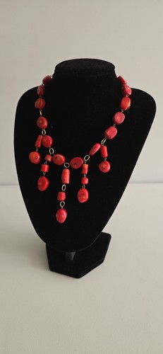 Collana corallo rosso con - collana,