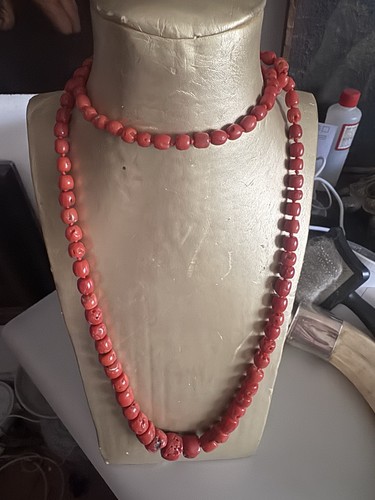 Antica collana corallo - collana,