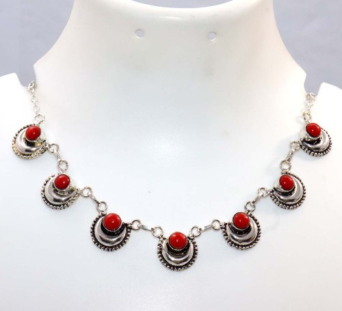 Collana mezzaluna corallo - collana,